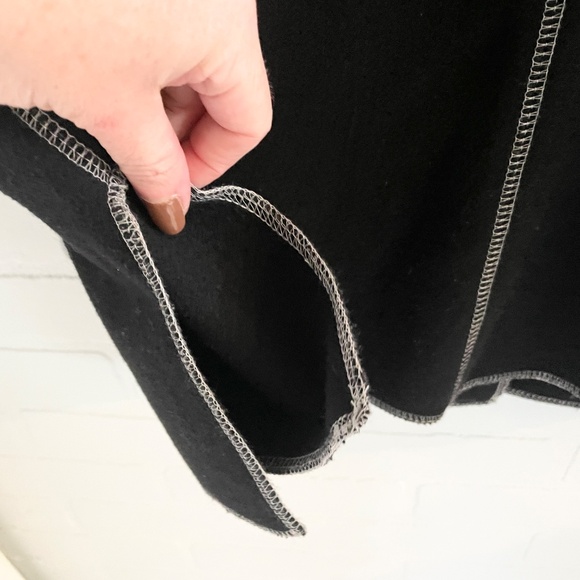 Vintage Vex Collection Women’s Pea Coat Black Contrasting stitches Wool blend M - Picture 8 of 11